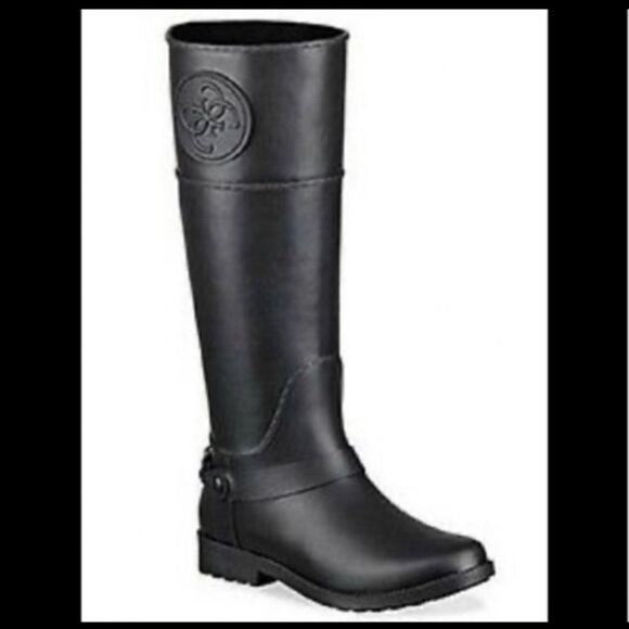 GUESS COUGAR RAINBOOT IN BLACK 11 - Picture 1 of 6